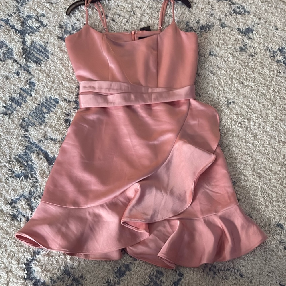 LuLuls Dreams Come True Satin Ruffle Minidress
New With Tags